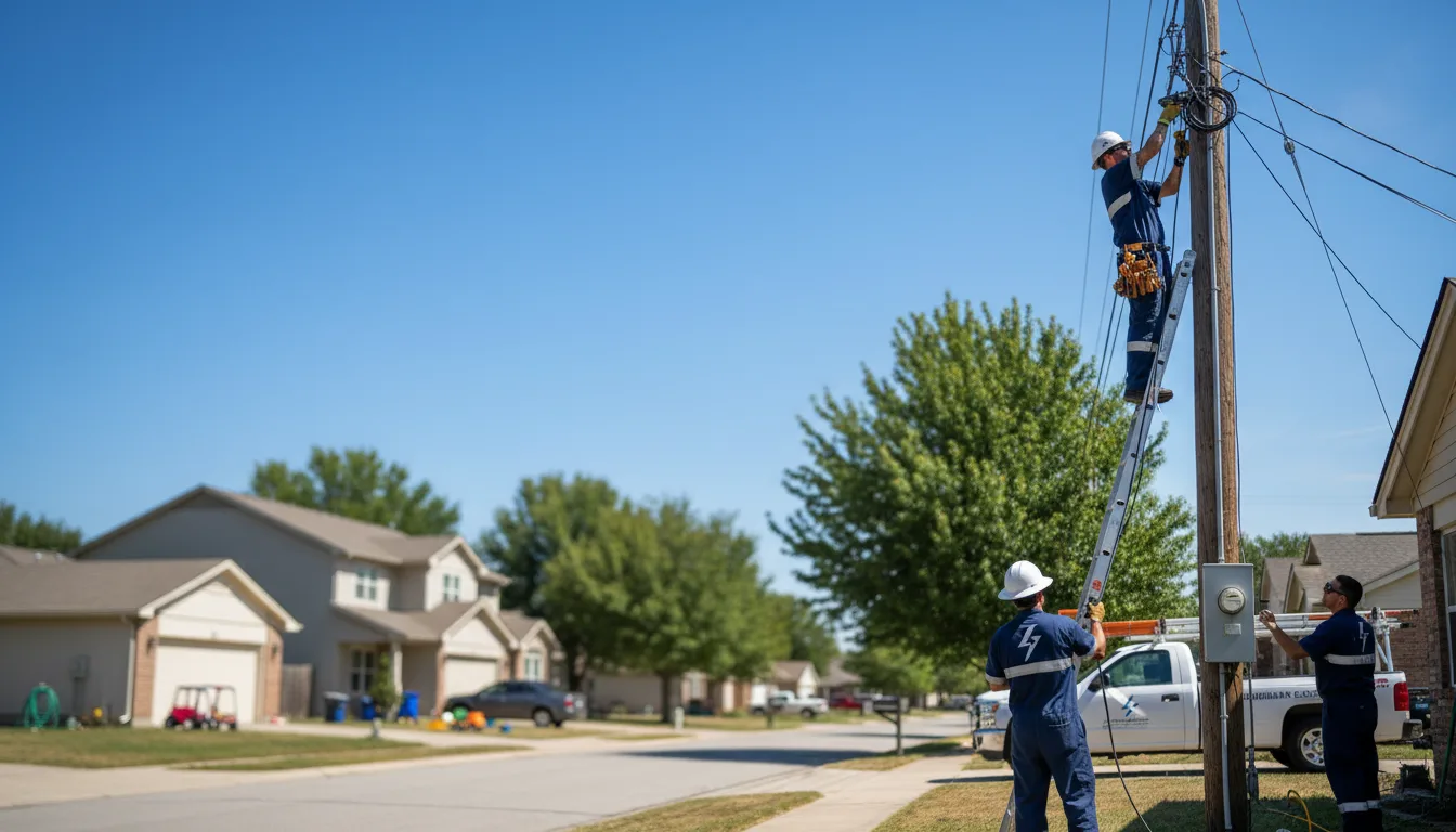 Residential electrician providing installation services in The Colony, TX